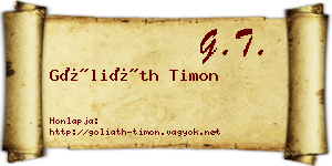 Góliáth Timon névjegykártya